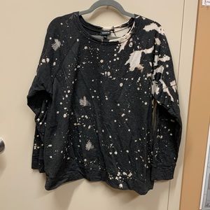 Torrid sz 1 bleach splatter sweatshirt